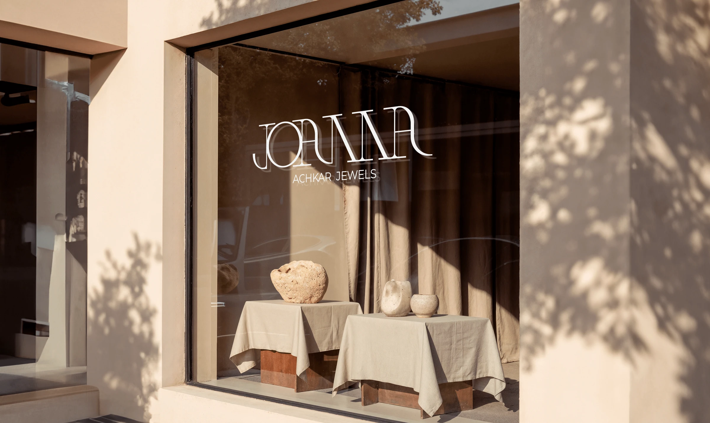 Joanna Achkar shopfront with large windows and understated signage